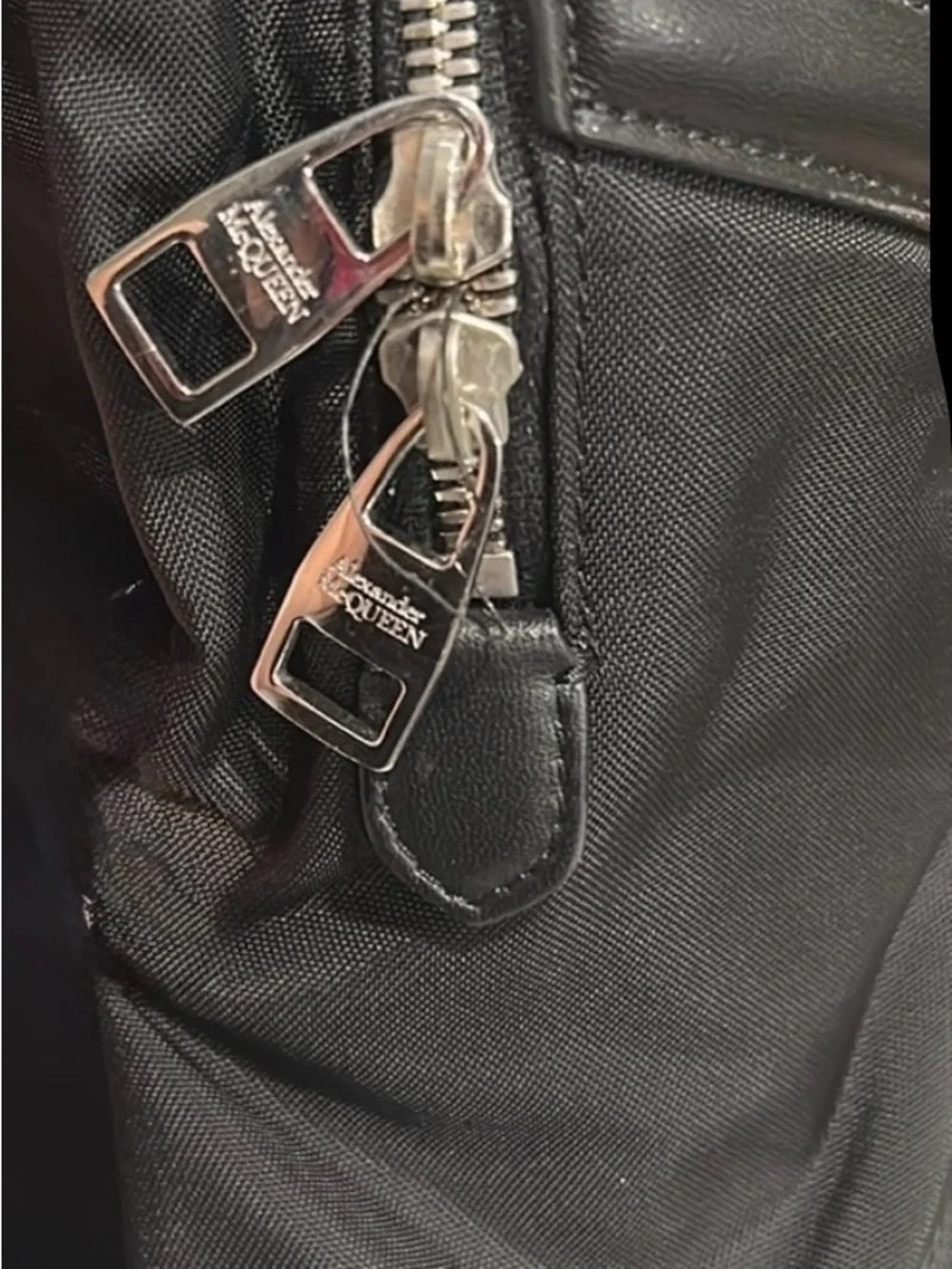 Alexander McQueen Harness Backpack – Black Nylon & Leather Trim Made in Italy